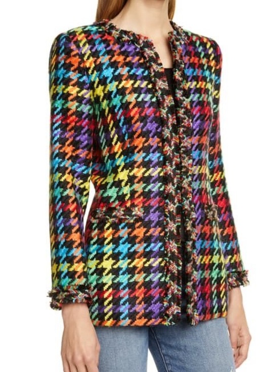 Alice + Olivia Jackets & Blazers - Alice + Olivia Andreas Rainbow Tweed Jacket Small